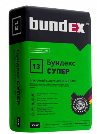 Клей плиточный Бундекс Супер 25 кг купить по цене 469 руб. на базе ББК-Строй