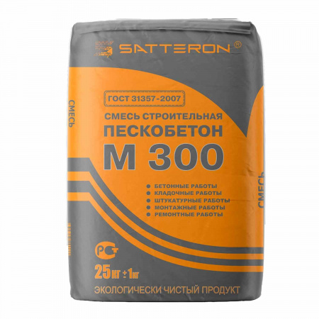 Смесь строительная SATTERON пескобетон М300 25кг купить по цене 230 руб. на базе ББК-Строй